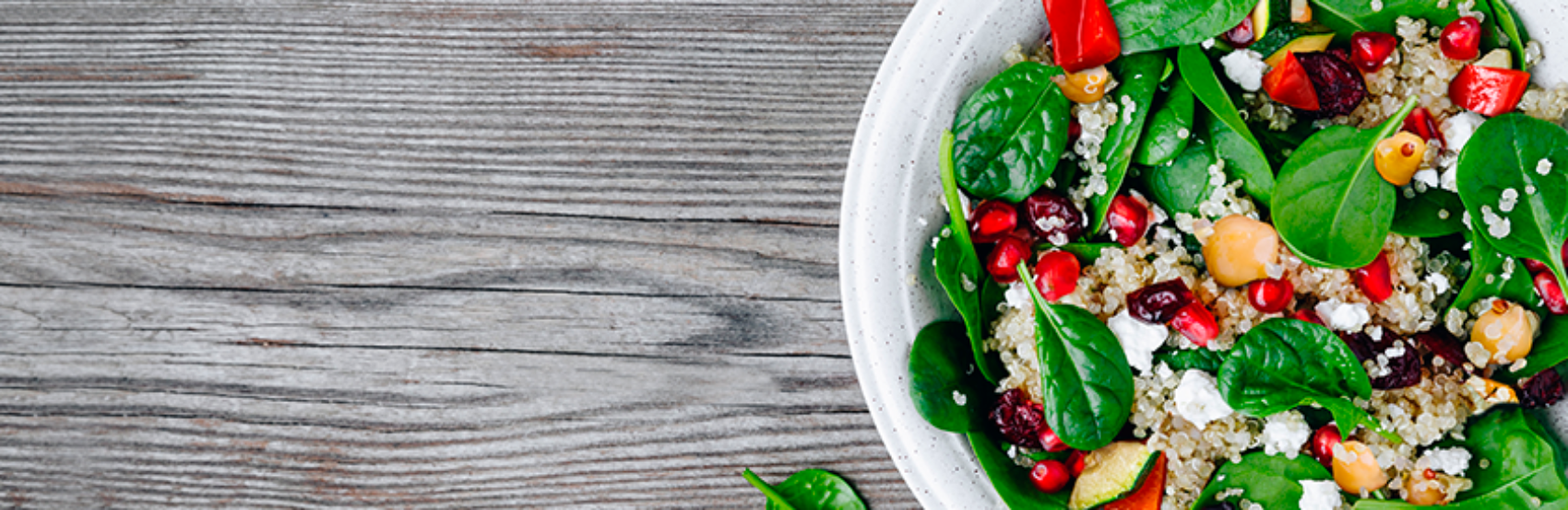 Salade de quinoa à la féta et aux graines de grenade